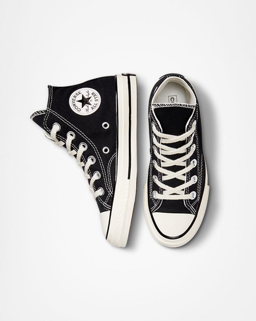 Tenisi Inalti Fete Converse Chuck 70 Vintage Panza Negrii | RO OES0R451